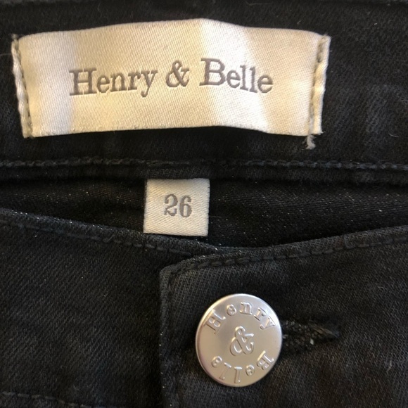 Henry And Belle Super Skinny Ankle Jeans Black~Size 26 - Picture 2 of 8